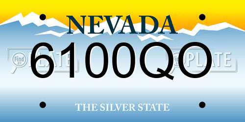 6100QO Nevada License Plate