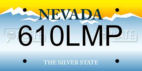 610LMP Nevada License Plate