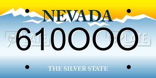 610OOO Nevada License Plate