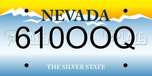 610OOQ Nevada License Plate