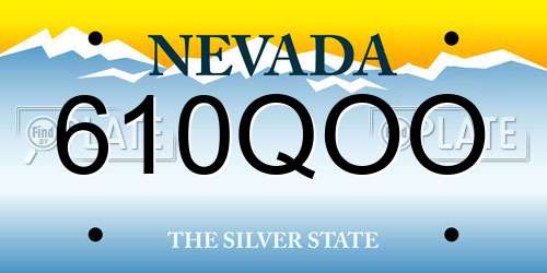 610QOO Nevada License Plate