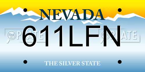 611LFN Nevada License Plate