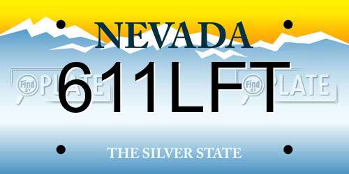 611LFT Nevada License Plate
