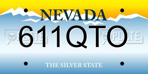 611QTO Nevada License Plate