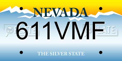 611VMF Nevada License Plate