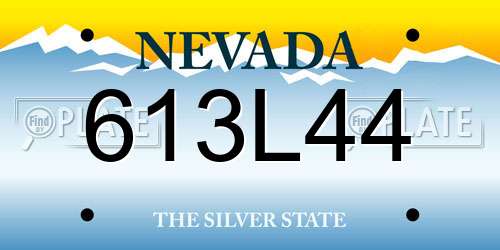 613L44 Nevada License Plate