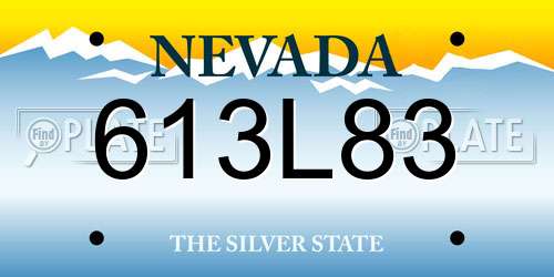 613L83 Nevada License Plate