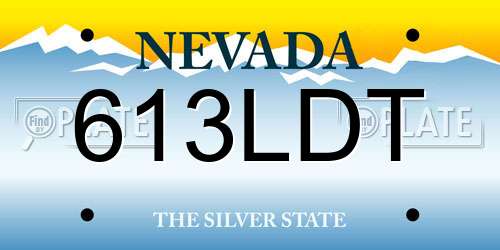 613LDT Nevada License Plate