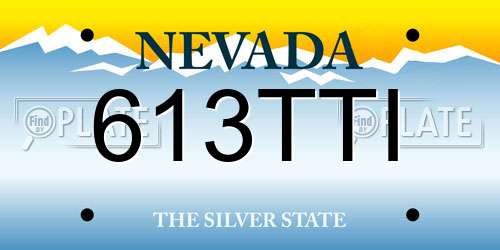 613TTI Nevada License Plate