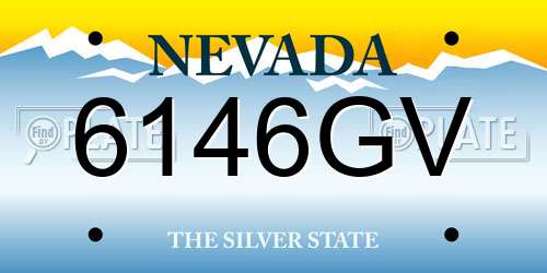 6146GV Nevada License Plate