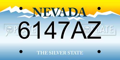 6147AZ Nevada License Plate