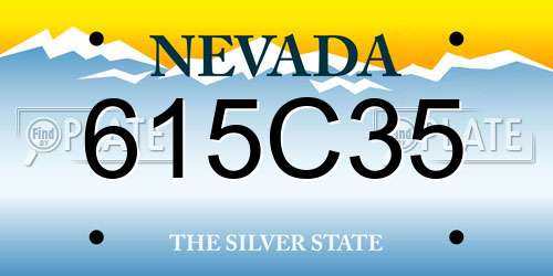 615C35 Nevada License Plate
