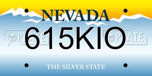 615KIO Nevada License Plate