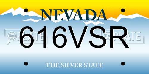 616VSR Nevada License Plate