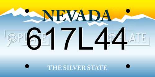 617L44 Nevada License Plate
