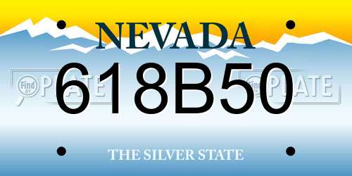 618B50 Nevada License Plate