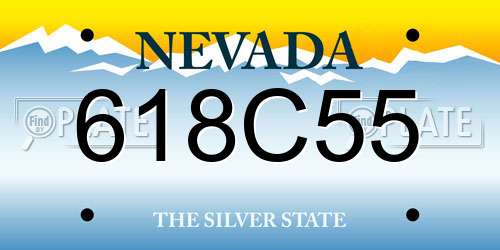 618C55 Nevada License Plate