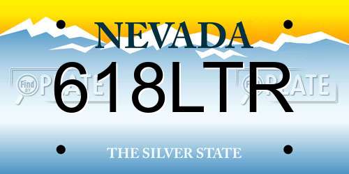 618LTR Nevada License Plate
