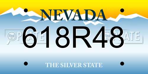 618R48 Nevada License Plate