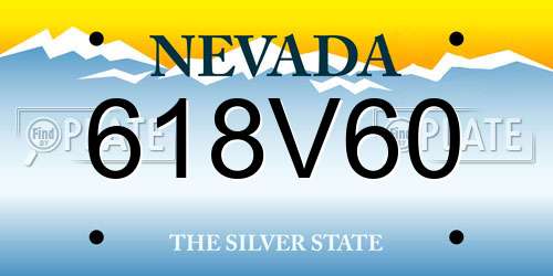 618V60 Nevada License Plate
