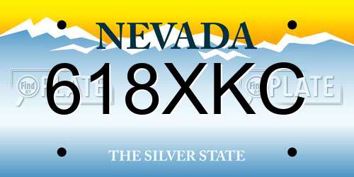 618XKC Nevada License Plate