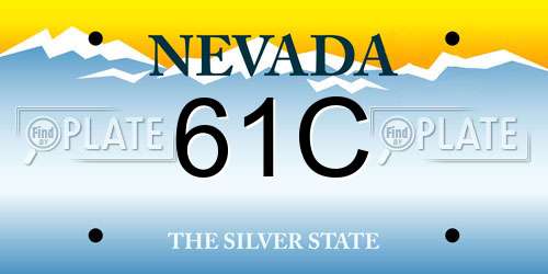 61C Nevada License Plate