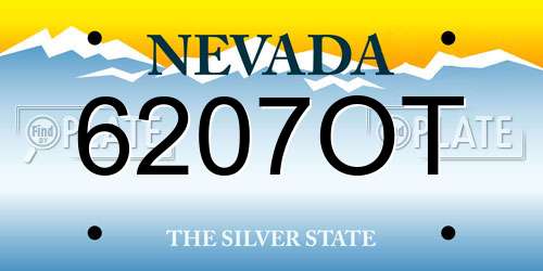 6207OT Nevada License Plate