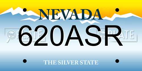 620ASR Nevada License Plate