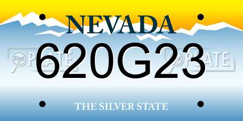 620G23 Nevada License Plate