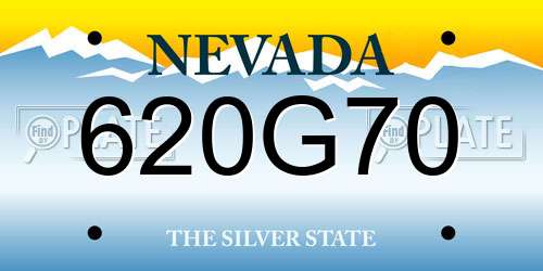 620G70 Nevada License Plate