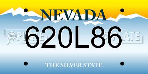 620L86 Nevada License Plate