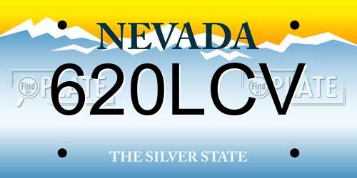 620LCV Nevada License Plate