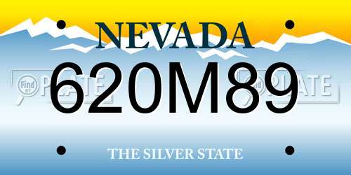 620M89 Nevada License Plate
