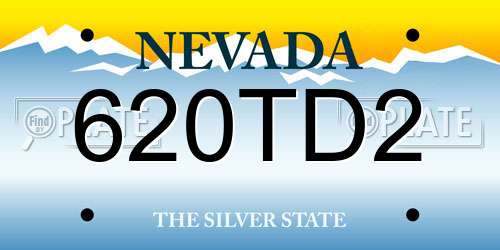 620TD2 Nevada License Plate
