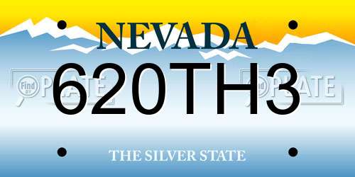 620TH3 Nevada License Plate