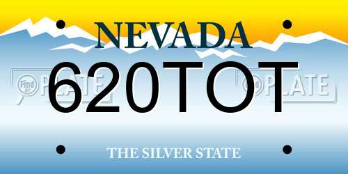 620TOT Nevada License Plate