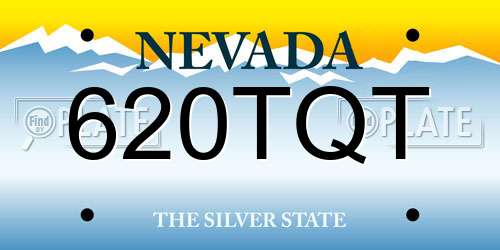 620TQT Nevada License Plate