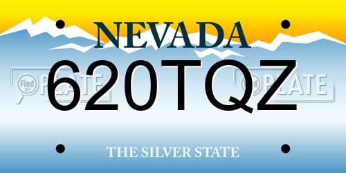 620TQZ Nevada License Plate