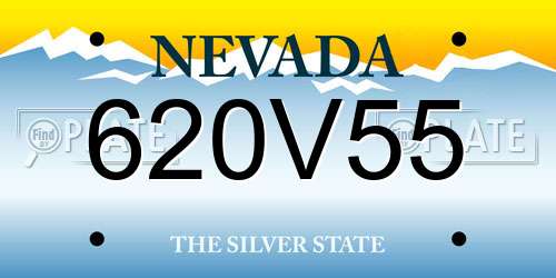 620V55 Nevada License Plate