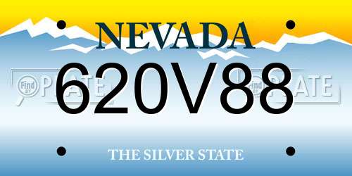 620V88 Nevada License Plate