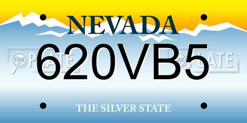 620VB5 Nevada License Plate