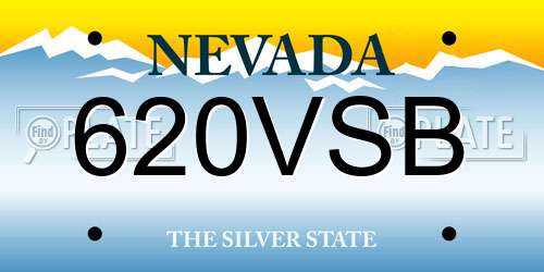 620VSB Nevada License Plate