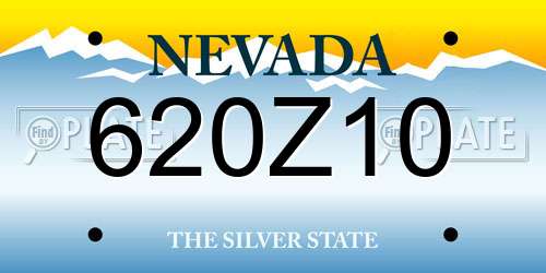 620Z10 Nevada License Plate