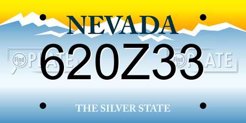 620Z33 Nevada License Plate