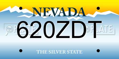 620ZDT Nevada License Plate