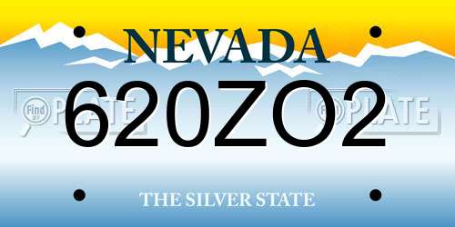 620ZO2 Nevada License Plate