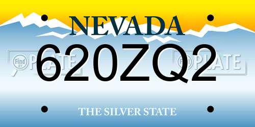 620ZQ2 Nevada License Plate