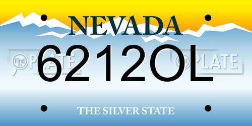6212OL Nevada License Plate