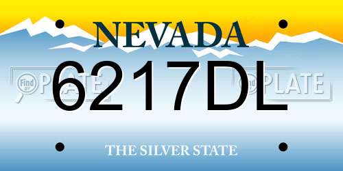 6217DL Nevada License Plate