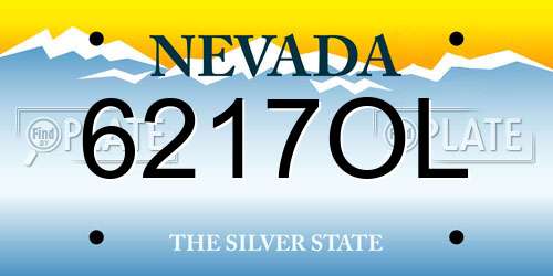 6217OL Nevada License Plate